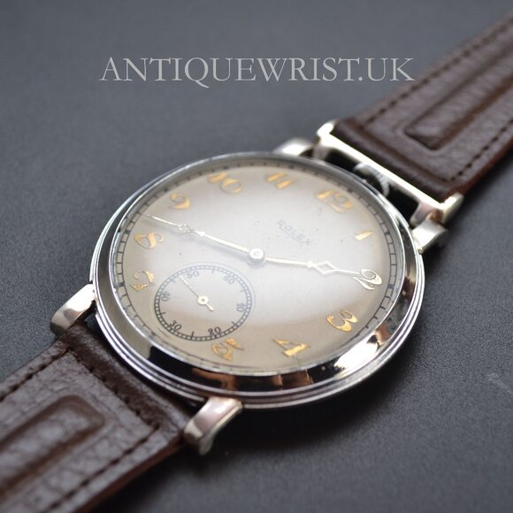 Rolex chronometer precision Snowite case rare vintage military trench watch